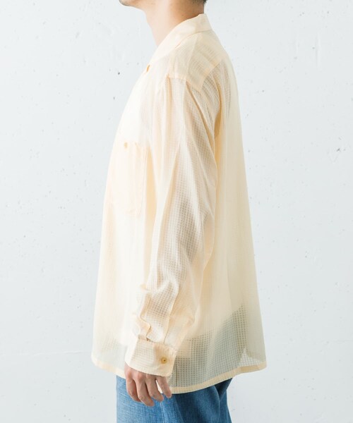 URBAN RESEARCH(アーバンリサーチ)の「SEVEN BY SEVEN SHEER ORGANIC COTTON SHIRTS LONG-SLEEVE(シャツ/ブラウス・メンズ・060 YELLOW/110 BLUE・M/L)」の14枚目の写真