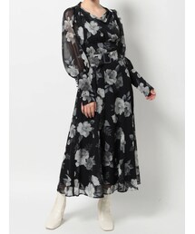 MERCURYDUO | ぼかしフラワーレディーカシュクールワンピース(ワンピース)