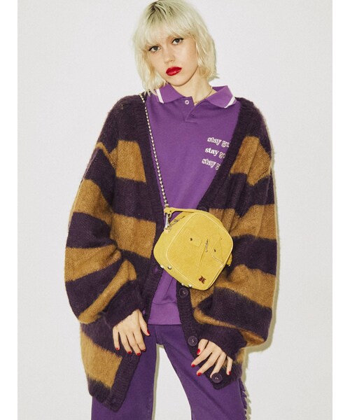 jouetie（ジュエティ）の「パターンVネックカーデ（カーディガン/ボレロ・レディース・アイスブルー/パープル/アイボリー/ピンク/ブラック・M）」の19枚目の写真