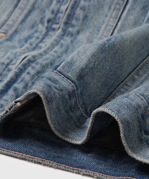 ADAM ET ROPE'(アダムエロペ)の「【KYOU/キョウ】ROEBUCK HIPPIE Type-50s Jacket by 66 Selvedge Denim(デニムジャケット・メンズ・ブルー系・1/2)」の9枚目の写真