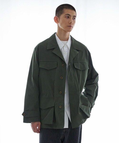 URBAN RESEARCH（アーバンリサーチ）の「new basic NYLON TYPE M-47 JACKET（テーラードジャケット・メンズ・KHAKI/BLACK・M/L）」の2枚目の写真