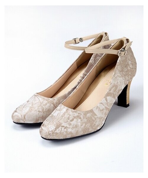 nissen（ニッセン）の「２WAYストラップラウンドトゥパンプス（パンプス・メンズ・黒(キラキラ×レース)/黒(ジャガード生地)/ベージュ(ジャガード生地)・22.5cm/23.0cm/23.5cm/24.0cm/24.5cm）」の13枚目の写真