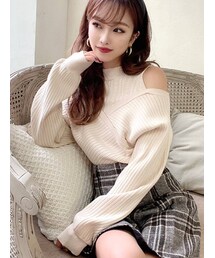 RESEXXY | カシュクールレイヤードニットトップス(ニット/セーター)