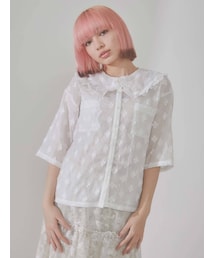 merry jenny | フリルカラーおはなシアーブラウス(シャツ/ブラウス)