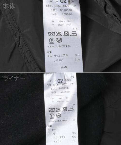 URBAN RESEARCH（アーバンリサーチ）の「AIR WEATHER SHORT MODS CO（モッズコート・レディース・BLACK・2）」の11枚目の写真