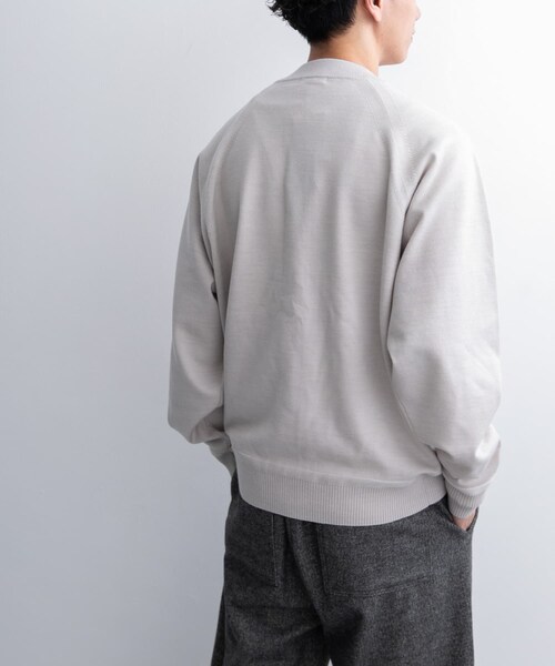 URBAN RESEARCH DOORS(アーバンリサーチドアーズ)の「FORK&SPOON ウーステッドヤーンクルーネックカーディガン(カーディガン/ボレロ・メンズ・LIGHTGRAY/BLACK/RENGA・4/5)」の15枚目の写真