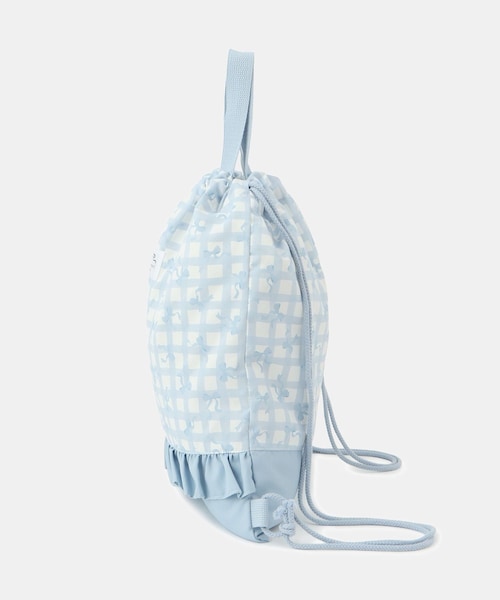 ROPE' PICNIC(ロペピクニック)の「【KIDS/キッズ】チェック×リボン柄ナップザック(バックパック/リュック・キッズ・サックス/ラベンダー系・F)」の13枚目の写真
