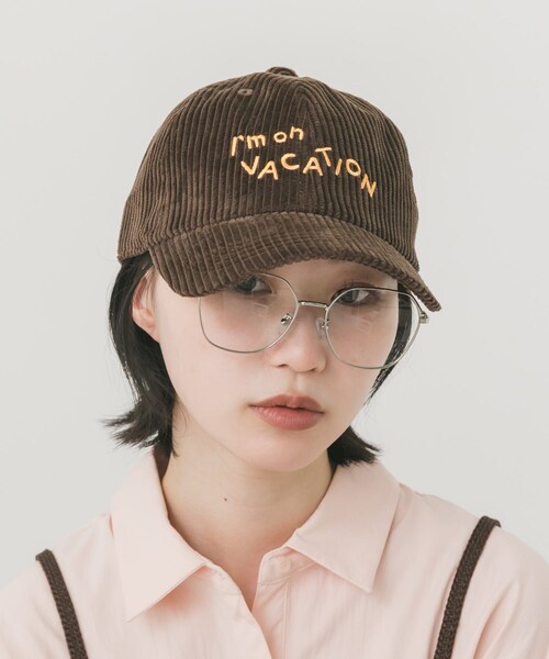 SMELLY（スメリー）の「vacationコーデュロイキャップ（キャップ・レディース・BRN/NVY/PNK・-）」の7枚目の写真