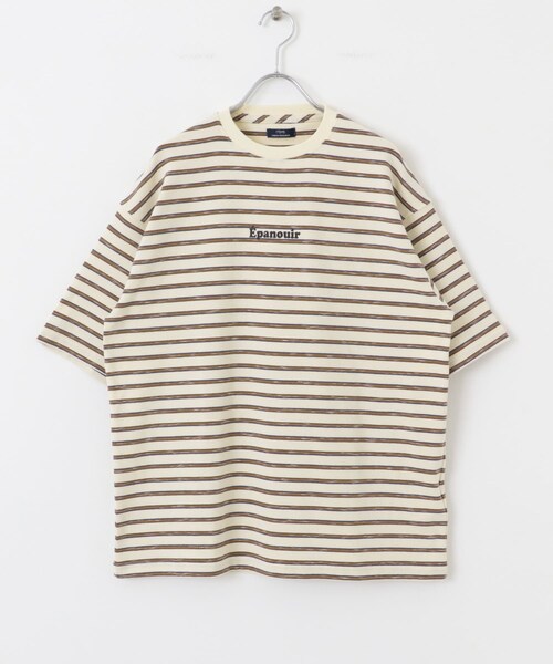 ITEMS URBANRESEARCH（アイテムズ アーバンリサーチ）の「ビンテージライク ボーダーTシャツ（Tシャツ/カットソー・メンズ・BEG/WHT/KHK・M/L）」の10枚目の写真