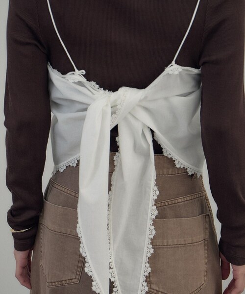 ADAM ET ROPE'（アダムエロペ）の「クロスレースマルチキャミソール（キャミソール・レディース・ブラック/オフホワイト・F）」の21枚目の写真