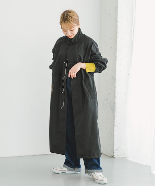 ITEMS URBANRESEARCH（アイテムズ アーバンリサーチ）の「モッズコート（モッズコート・レディース・KHK/BLK・FREE）」の6枚目の写真