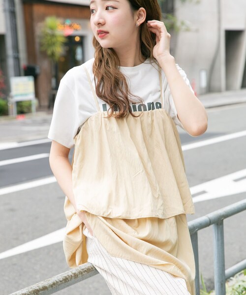 ITEMS URBANRESEARCH(アイテムズ アーバンリサーチ)の「チュニックレイヤードキャミソール(チュニック・レディース・BLK/BEG・FREE)」の16枚目の写真