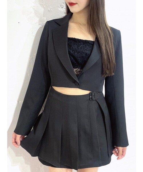 EATME（イートミー）の「テーラードショートジャケット（セットアップ可能）（テーラードジャケット・レディース・ブラック/イエロー/アイボリー/ブルー/グレー・F/S/M）」の21枚目の写真