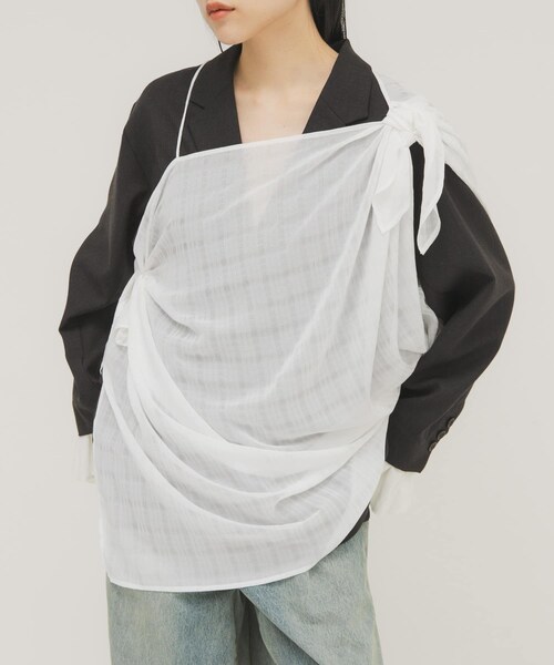 KBF（ケイビーエフ）の「マルチWAYトップス（その他トップス・レディース・OFF/BLUE・One）」の19枚目の写真