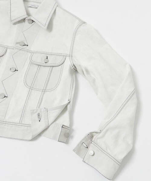 URBAN RESEARCH(アーバンリサーチ)の「Nomat Mini Trucker Jacket(デニムジャケット・レディース・IvoryWhite・1)」の4枚目の写真