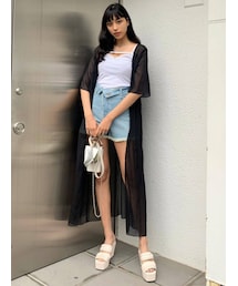 EMODA | シアーリンクルロングシャツ(シャツ/ブラウス)