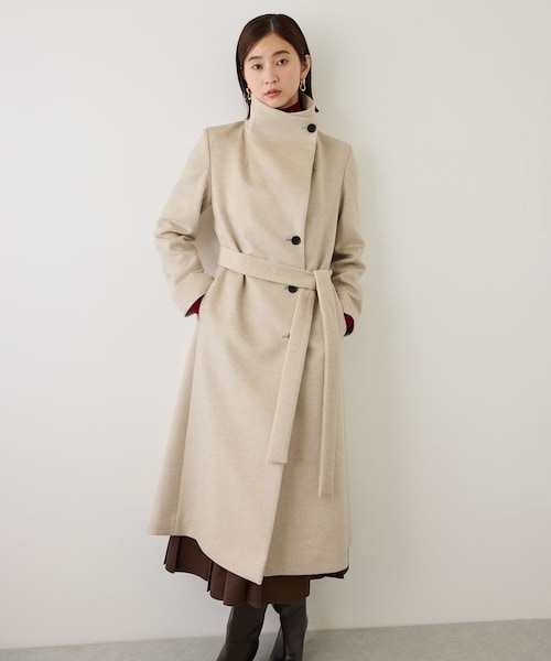 ROPE'(ロペ)の「プレミアムカシミヤロングコート【一部J'aDoRe限定カラー】/マルチWAY・逸品・26AW(ステンカラーコート・レディース・ブラック/グレー/オフホワイト/ダークブラウン/キャメル・34/36/38/40)」の14枚目の写真