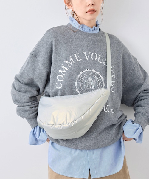 ROPE' PICNIC（ロペピクニック）の「【CONTOROL FREAK/コントロールフリーク別注カラー】ムーンバッグ（ショルダーバッグ・レディース・グリーン系/シルバー・F）」の4枚目の写真
