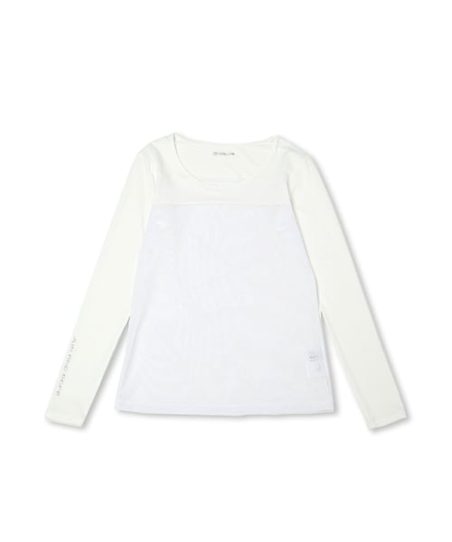 ROPE'(ロペ)の「クールコア×メッシュクルーネックプルオーバー/UV・吸水速乾・接触冷感(Tシャツ/カットソー・レディース・ブラック/ホワイト/ベージュ・L/M/S)」の8枚目の写真