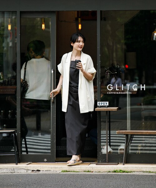 URBAN RESEARCH（アーバンリサーチ）の「ハーフスリーブジャケット（テーラードジャケット・レディース・CHARCOAL/IVORY・FREE）」の12枚目の写真