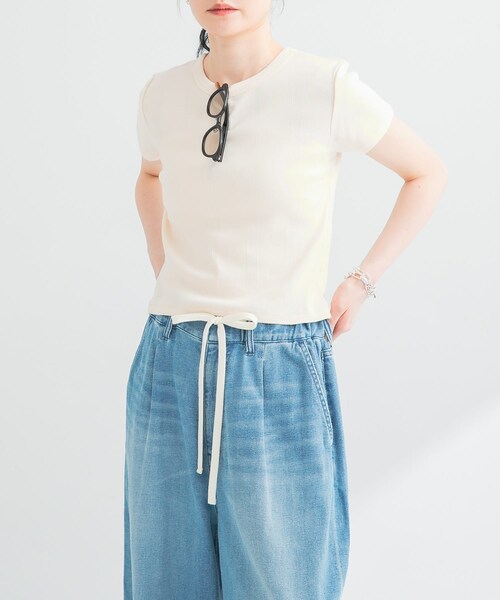 URBAN RESEARCH(アーバンリサーチ)の「『別注』Miller×URBAN RESEARCH Prib Tiny T-SHIRTS(Tシャツ/カットソー・レディース・IVORY/NVY BORDER/BLK BORDER・FREE)」の5枚目の写真