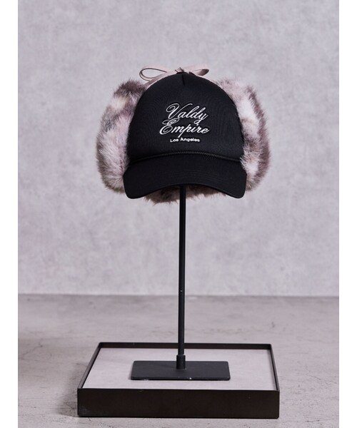 GYDA(ジェイダ)の「フェイクファーフライトCAP(キャップ・レディース・ブラック/ダークミックス・F)」の5枚目の写真
