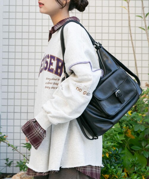 ITEMS URBANRESEARCH（アイテムズ アーバンリサーチ）の「裏起毛刺繍ロゴスウェット（スウェット・レディース・OML/BRN/L.PNK・FREE）」の6枚目の写真