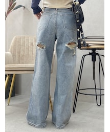 EVRIS | BACKスラッシュワイドデニムパンツ(デニムパンツ)