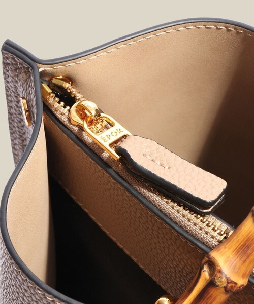 ROPE'（ロペ）の「【E'POR】BAMBOO BAG Large/A4対応・通勤・26SS新色（トートバッグ・レディース・ブラック系/オフホワイト/ベージュ系/グレー・F）」の12枚目の写真