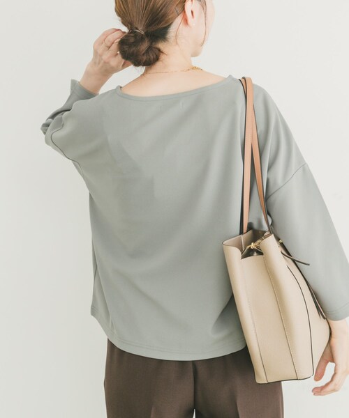 ITEMS URBANRESEARCH（アイテムズ アーバンリサーチ）の「カットジョーゼット7分袖プルオーバー（Tシャツ/カットソー・レディース・OFF/L.BLU/CHA・FREE）」の20枚目の写真