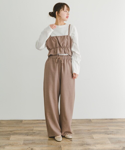 ITEMS URBANRESEARCH(アイテムズ アーバンリサーチ)の「ストライプシャーリングビスチェ(その他トップス・レディース・L.BEIGE/BRN・FREE)」の16枚目の写真