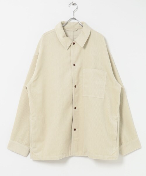 URBAN RESEARCH DOORS(アーバンリサーチドアーズ)の「FORK&SPOON コーデュロイカバーオールジャケット(カバーオール・メンズ・ECRU/CHARCOAL/BROWN・4/5)」の4枚目の写真