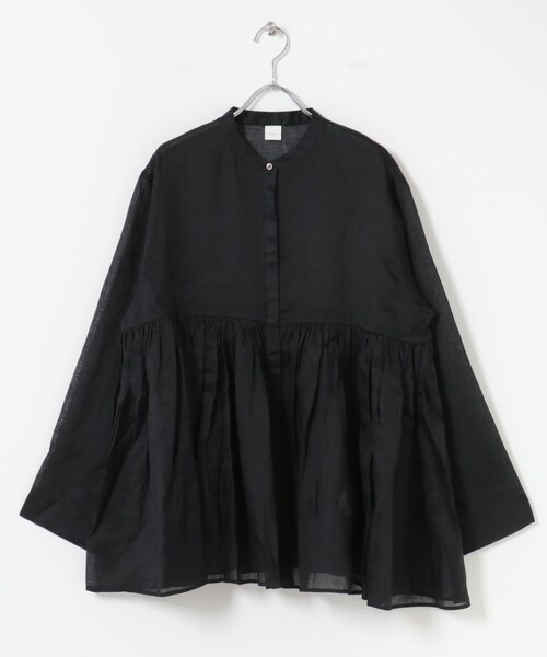 かぐれ（カグレ）の「ラミーギャザーブラウス（シャツ/ブラウス・レディース・BLACK/L.BEIGE・Free）」の7枚目の写真