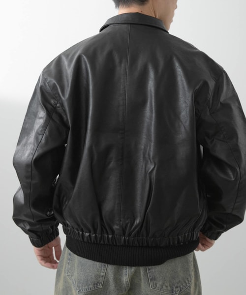 ITEMS URBANRESEARCH（アイテムズ アーバンリサーチ）の「F.L. ジップアップ ジャケット（ライダースジャケット・メンズ・BLK/FADED BLK/BRN/FADED BRN・M/L）」の10枚目の写真