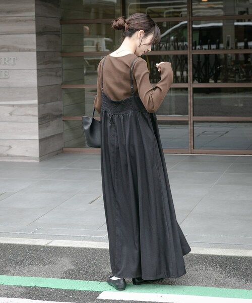 ITEMS URBANRESEARCH(アイテムズ アーバンリサーチ)の「インナーセットキャミワンピース(ワンピース・レディース・GRY×BLK/BEG×BRN/BRN×BLK・FREE)」の17枚目の写真