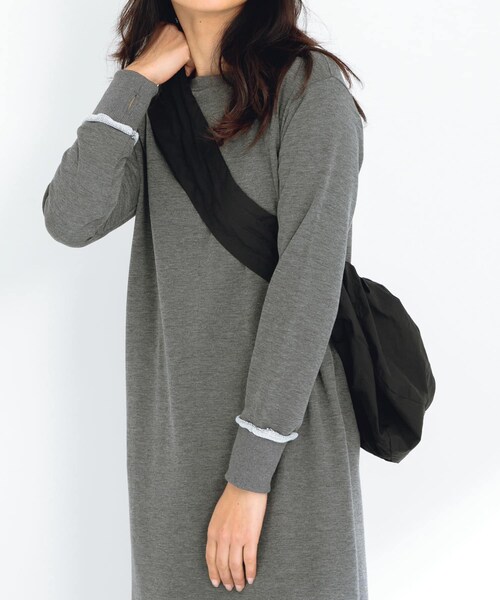 URBAN RESEARCH Sonny Label（アーバンリサーチサニーレーベル）の「SLAB　Sweat Comfort One-Piece（ワンピース・レディース・チャコール/グレージュ・FREE）」の6枚目の写真