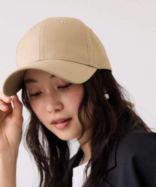 VIS(ビス)の「【定番人気】バックリボンツイルキャップ(キャップ・レディース・ブラック/キナリ/ベージュ系・F)」の6枚目の写真