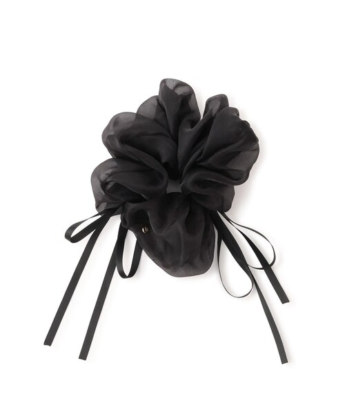 VIS(ビス)の「シフォンリボンシュシュ(シュシュ・レディース・ブラック/ベージュ・F)」の8枚目の写真