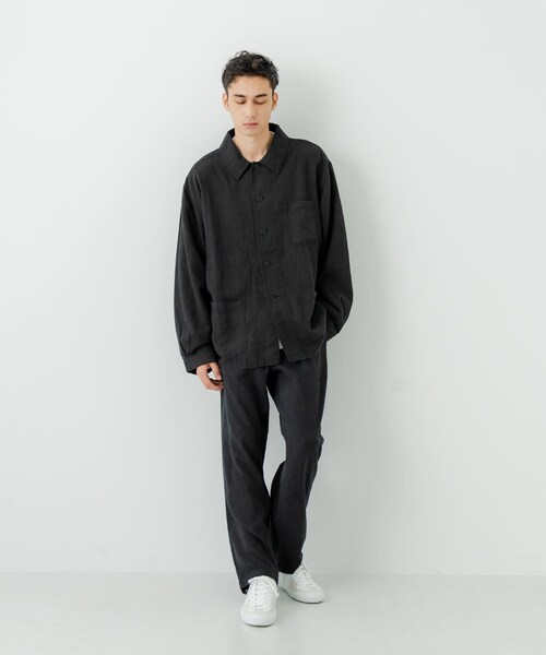 URBAN RESEARCH（アーバンリサーチ）の「『別注』LE VETEMENT ATLANTIQUE×UR　ワークジャケット（カバーオール・メンズ・BLACK/CHARCOAL・M/L）」の15枚目の写真