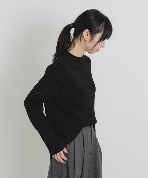 EKAL（エカル）の「ハイゲージモールニットプルオーバー（ニット/セーター・レディース・ホワイト/グレー/ブラック・One）」の15枚目の写真