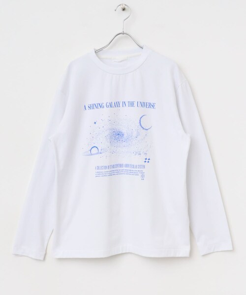SENSE OF PLACE by URBAN RESEARCH(センスオブプレイスバイアーバンリサーチ)の「Galaxy Graphic Long-Sleeve T-shirts(Tシャツ/カットソー・メンズ・WHITE/BLACK/L.GRAY・M/L)」の12枚目の写真
