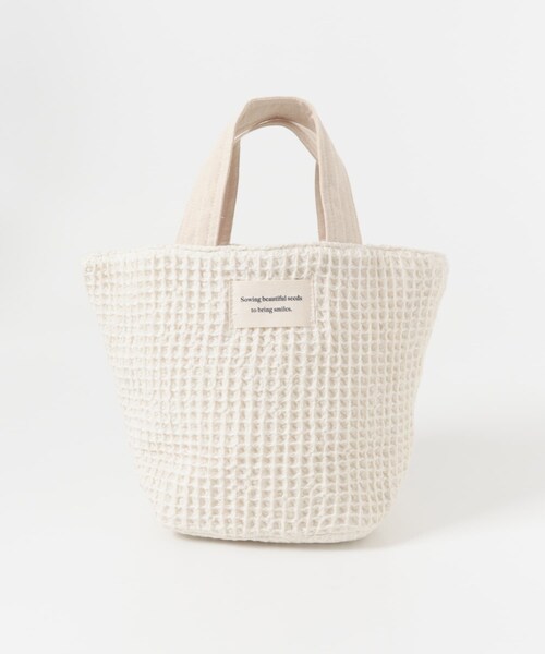 URBAN RESEARCH DOORS（アーバンリサーチドアーズ）の「『別注』beej×DOORS　ワッフルトートバッグ（トートバッグ・レディース・OFF/GRAY・One）」の5枚目の写真