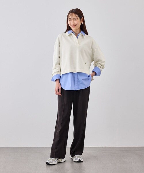 ROPE' PICNIC（ロペピクニック）の「スキッパースウェット（スウェット・レディース・ライトグレー/ホワイト/ネイビー/クリーム系・F）」の11枚目の写真