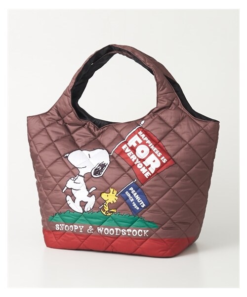 nissen（ニッセン）の「スヌーピーキルティングトートバッグ（Ａ４対応）（トートバッグ・メンズ・フラッグ/ピアノ/レオパード/フレンズ・Y）」の5枚目の写真