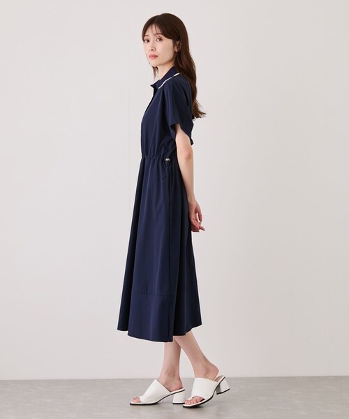 Jayro(ジャイロ)の「襟付きウエスト絞りワンピース(ワンピース・レディース・ブラック/ベージュ/ネイビー・M)」の14枚目の写真