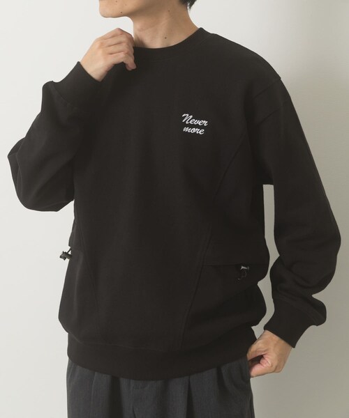 ITEMS URBANRESEARCH（アイテムズ アーバンリサーチ）の「サイドストレージ裏毛スウェットtops（スウェット・メンズ・OFF/GRY/NVY/BLK・M/L）」の2枚目の写真