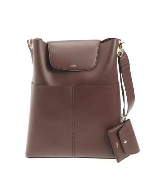 TONAL（トーナル）の「フェイクレザーTallトートバッグ（トートバッグ・レディース・ベージュ/ブラック/ブラウン・F）」の3枚目の写真