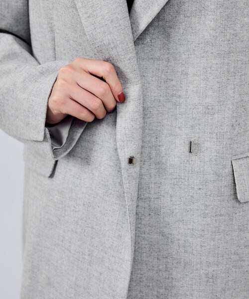 ROPE'（ロペ）の「ウールフランネルセミダブルジャケット/セットアップ対応（テーラードジャケット・レディース・ライトグレー/ダークブラウン・36/38）」の22枚目の写真