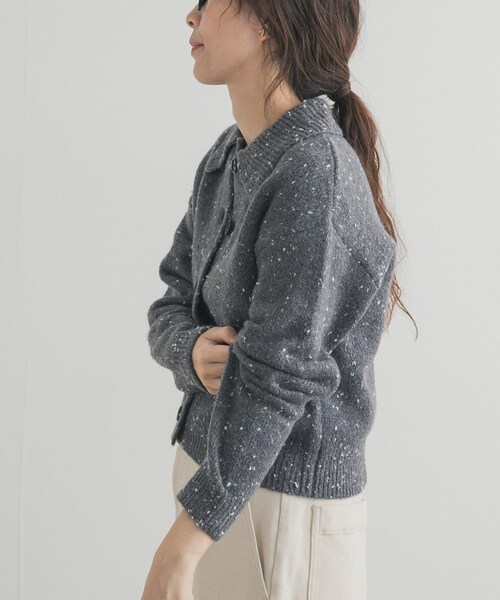 URBAN RESEARCH DOORS（アーバンリサーチドアーズ）の「ネップヤーンカーディガン（カーディガン/ボレロ・レディース・BEIGE/GRAY・Free）」の7枚目の写真