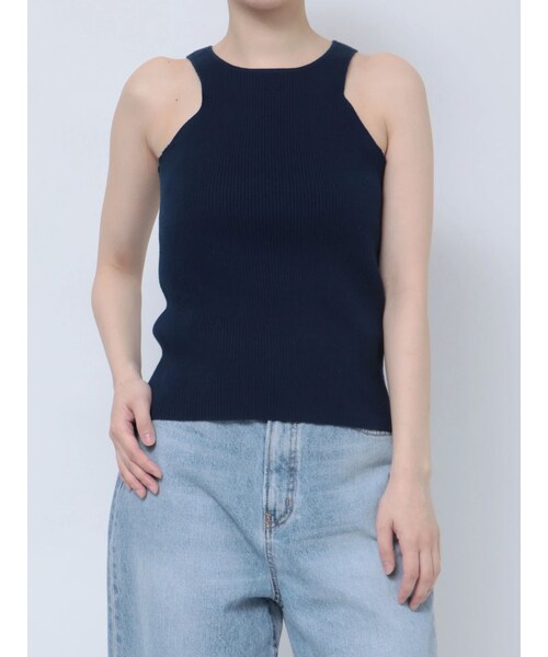 Ungrid（アングリッド）の「アメスリニットタンクトップ（タンクトップ・レディース・ピンク/オレンジ/ネイビー/シルバー・F）」の5枚目の写真